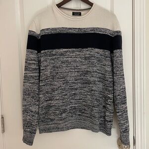 Zara Heathered Stripe Sweater, XL
